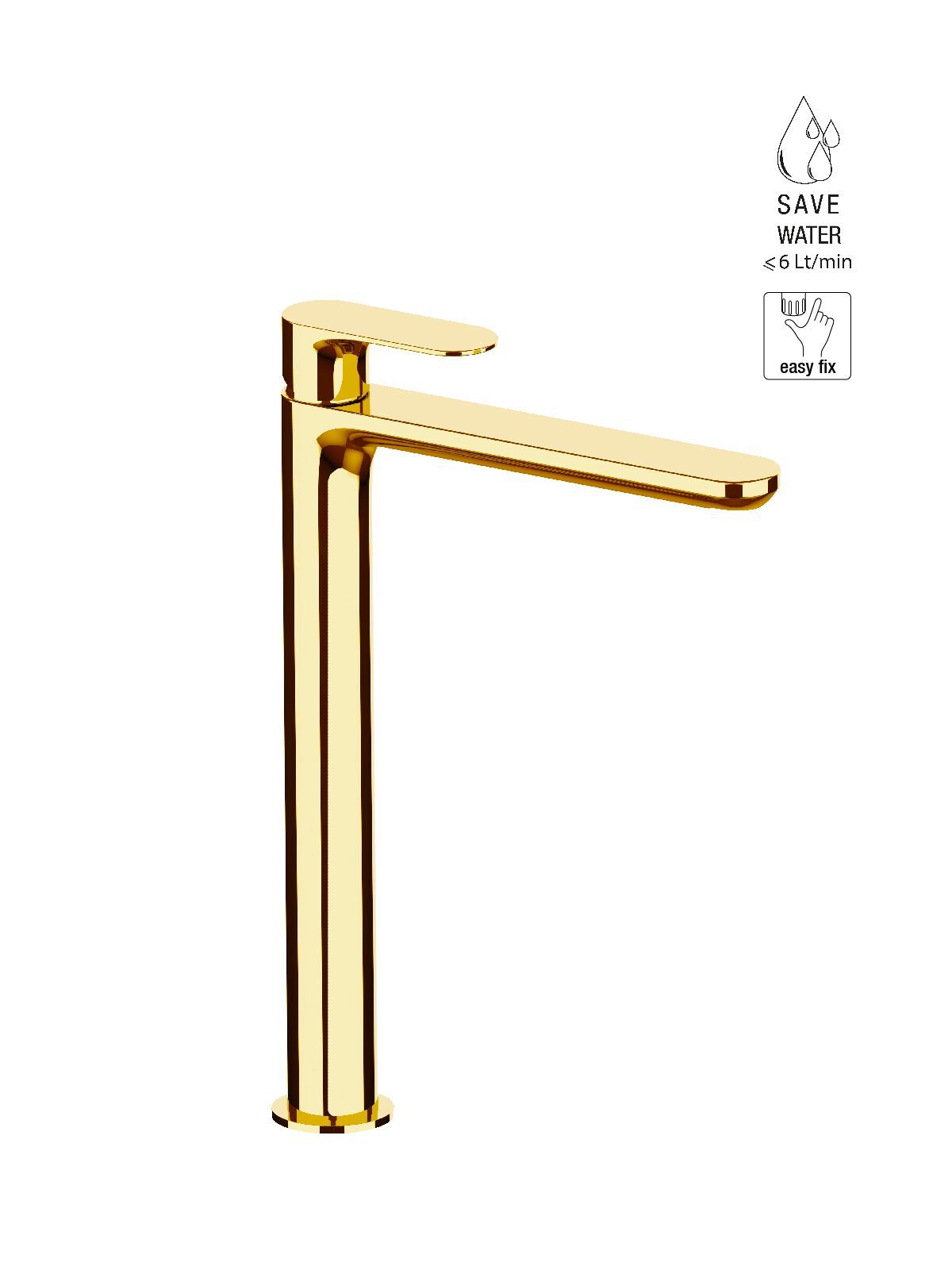 Смеситель для раковины с высоким верхом без слива Rubinetterie Frattini Lea ARCH-00052952 - Вид №12