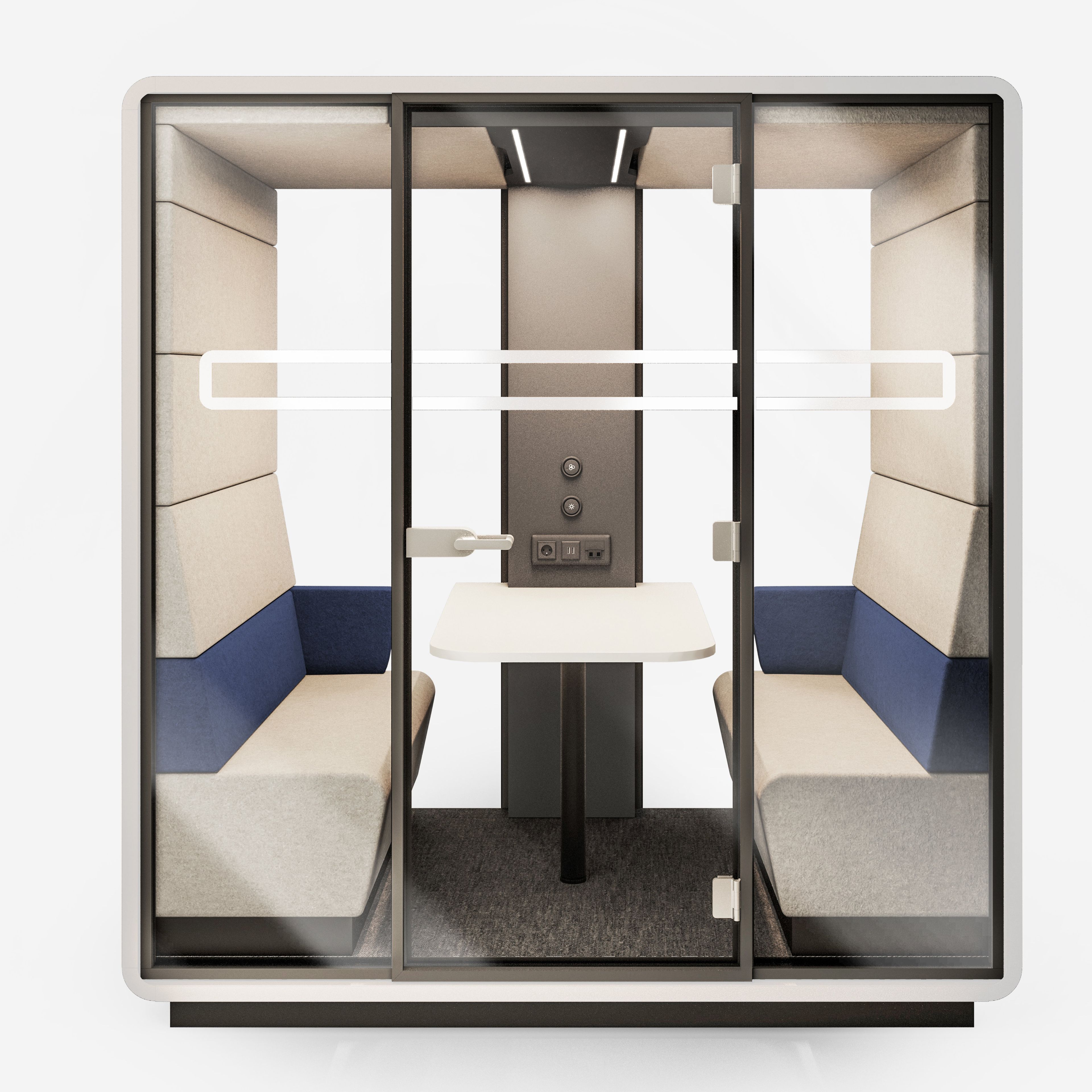 Многосторонняя акустическая офисная кабина со встроенным освещением Mikomax Smart Office Hushoffice ARCH-00086277 - Вид №17