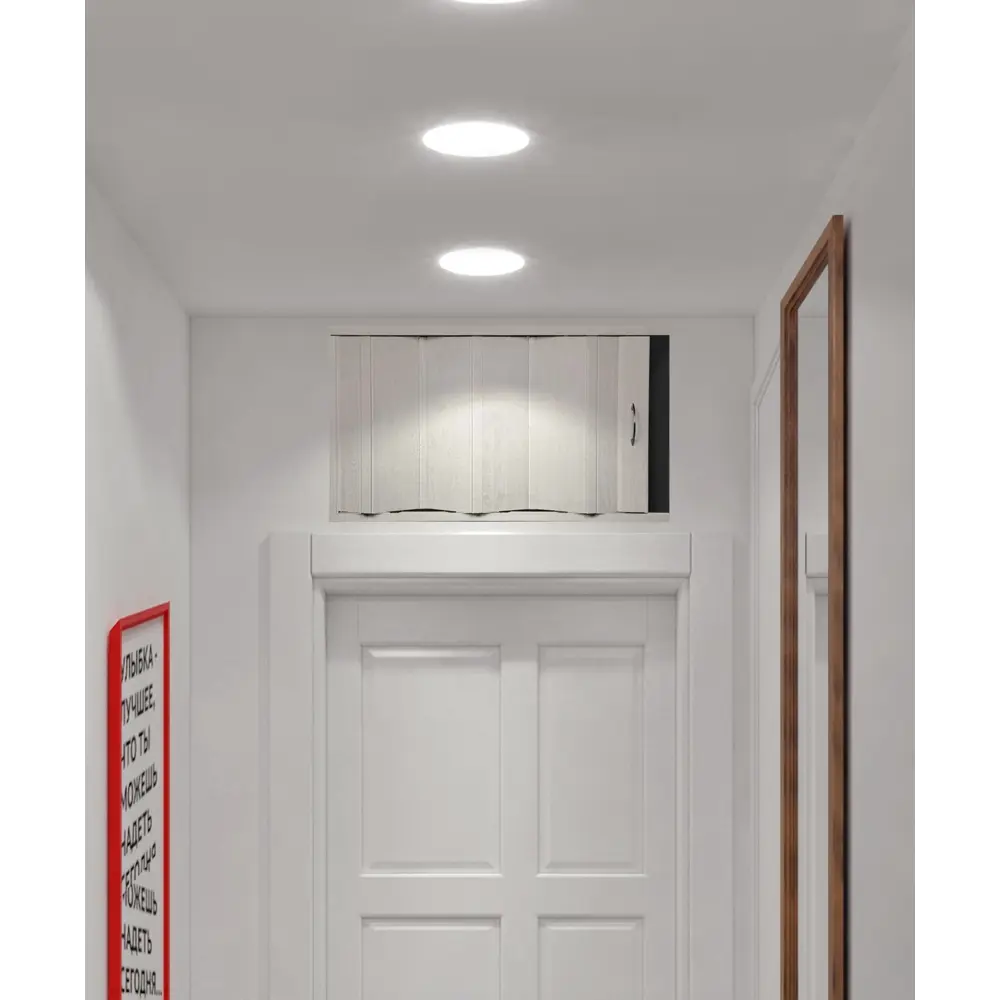 Дверь ПВХ антресольная 50x82 см цвет ясень серый РЕМСТРОЙПЛАСТ STLM-2118391 - Вид №4