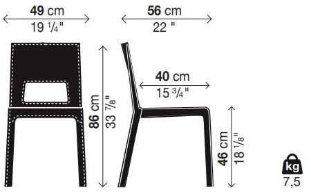 Kristalia Штабелируемый садовый стул из полиуретана sun-id-1389206 - Вид №13