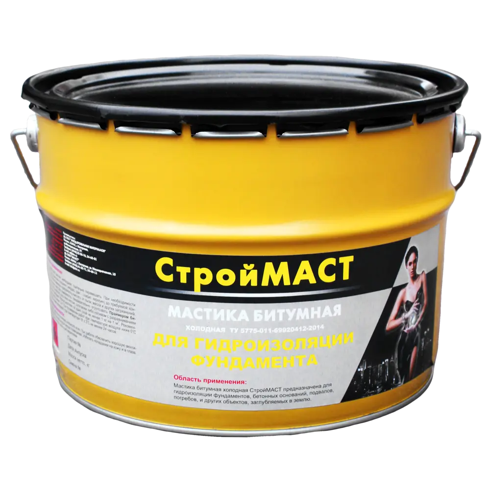 Мастика гидроизоляционная битумная Строймаст для фундамента 10 кг 82554648 STLM-2162351