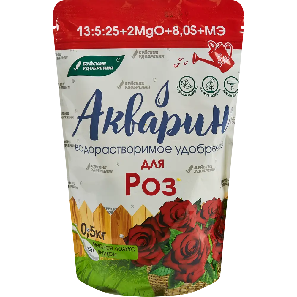 Удобрение Буйские удобрения Акварин Для роз 0.5 кг Водорастворимые комплексные минеральные удобрения STLM-2175701