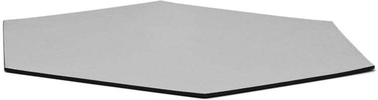 Шестиугольная подставка для столовых приборов - 40x35 см / зернистая кожа_светло-серый