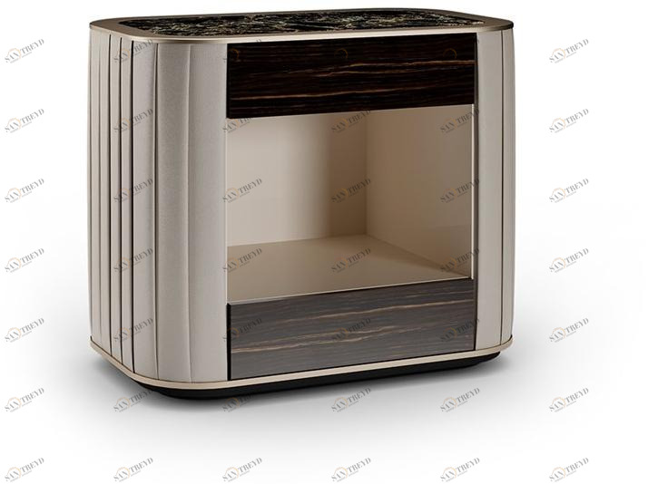 Reflex Тумбочка прикроватная лакированная прямоугольная с ящиками Plissè Plissé sun-id-1464055