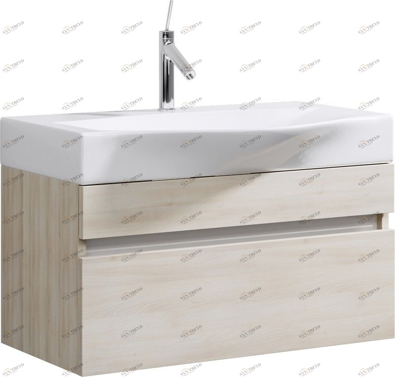 Бергамо Тумба под умывальник подвесная, цвет  акация  Ber.01.08/А AQWELLA BERGAMO BER0804D