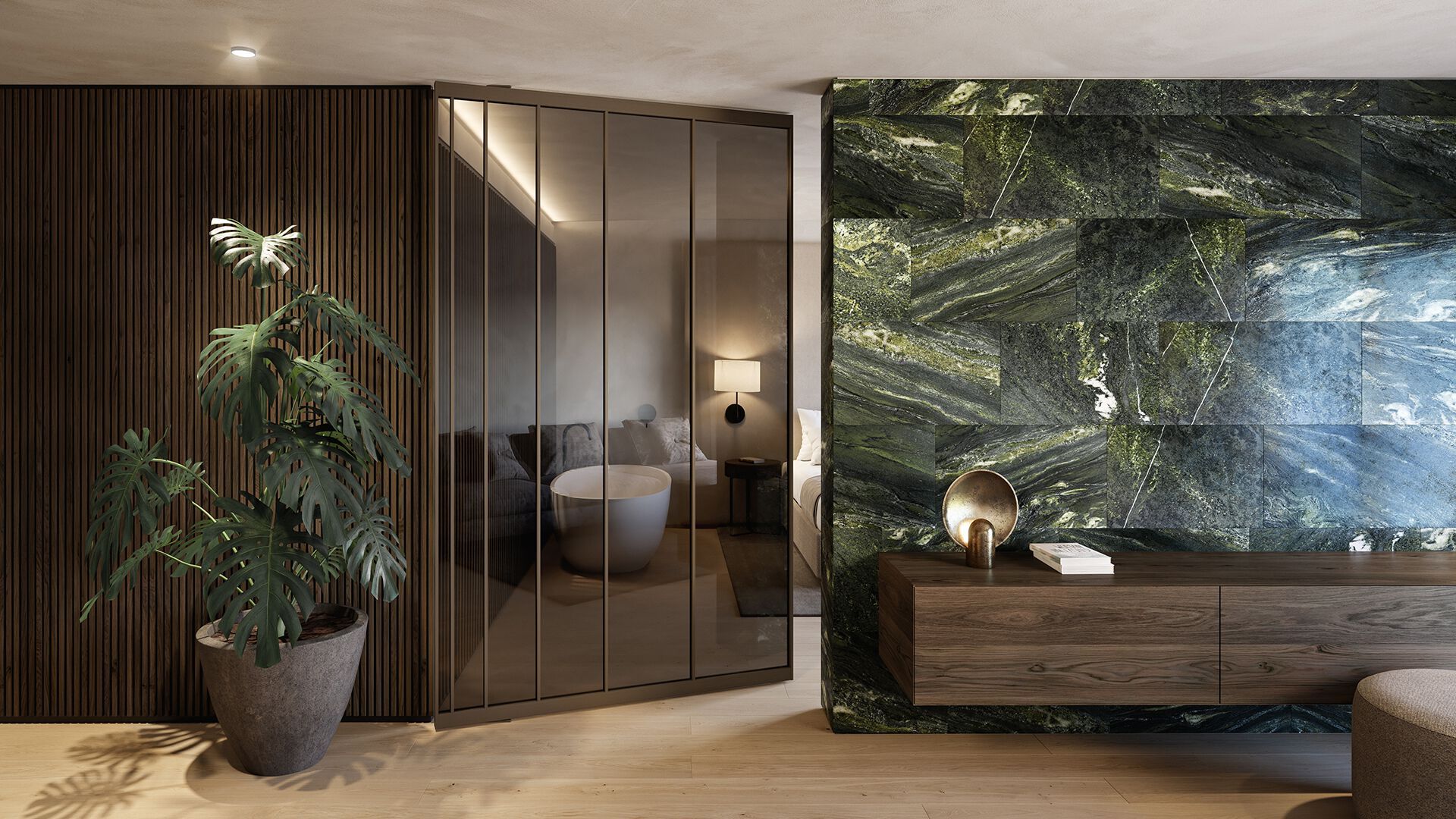 Алюминиевая и стеклянная поворотная дверь AXIS AXIS LIGHT ARCH-00088288 - Вид №6