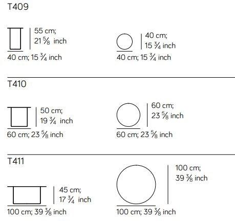 AMURA Круглый журнальный столик из металла  Am017.409/410/411  - Вид №11