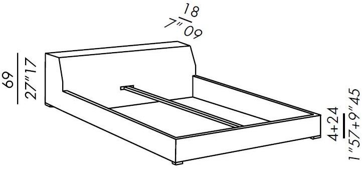 Meridiani Двуспальная кровать со съемным чехлом из ткани Louis sun-id-1398388 - Вид №1