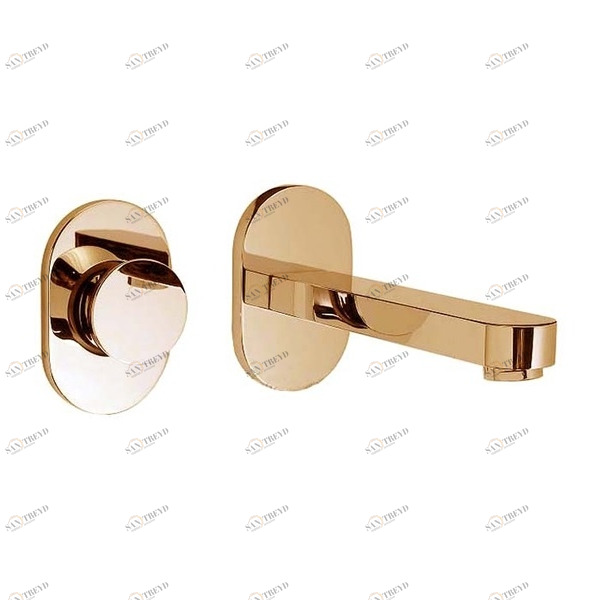 Однорычажный настенный смеситель для раковины с клапаном клик-клак 66.304G MAIER MUSE 66304G