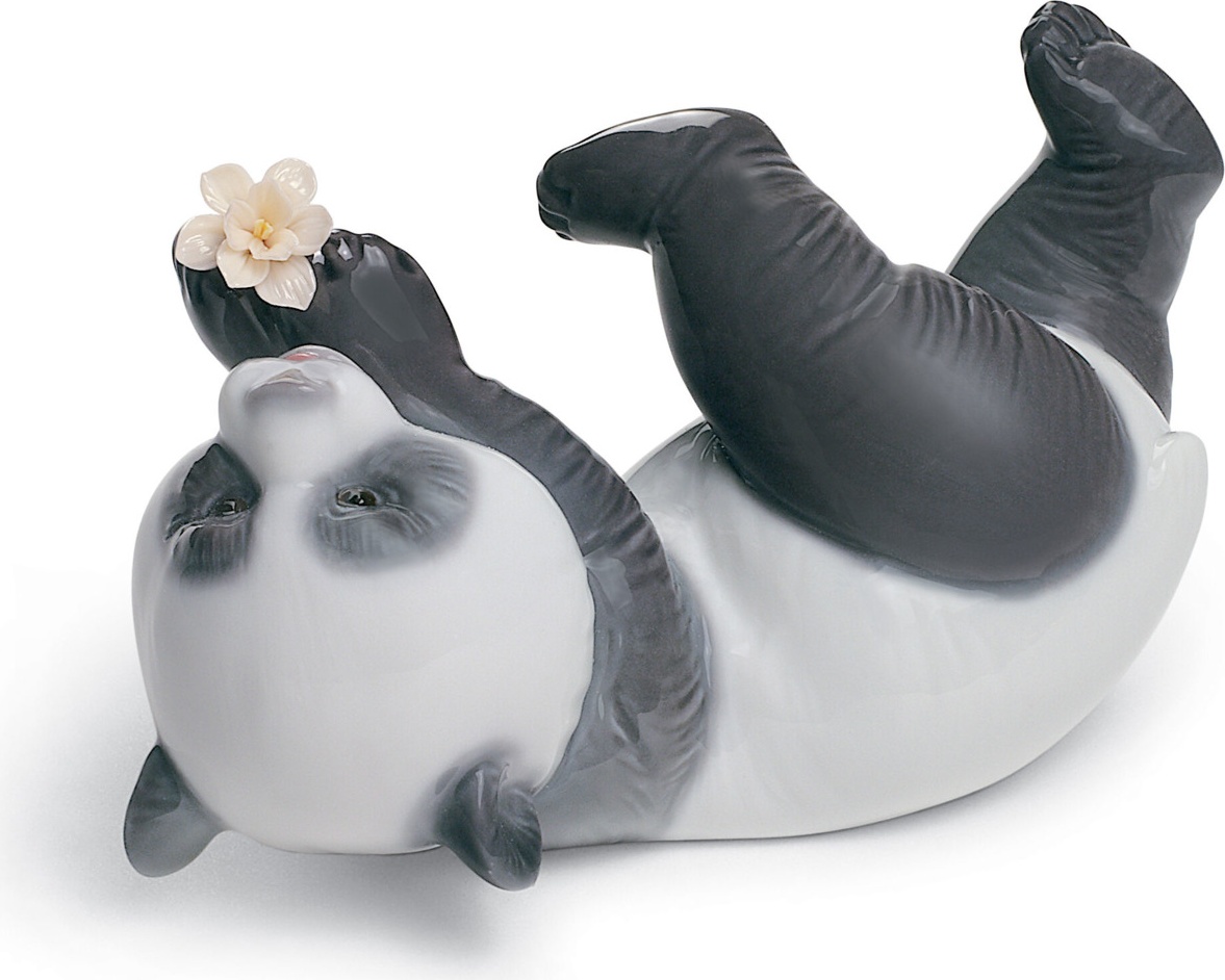 10669037 LLADRO Фигурка Lladro "Радостная панда" 13x7см Фарфор Lladró 