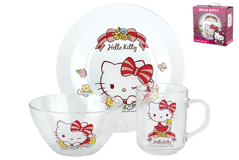 Тарелка Hello Kitty 19,5 см КОРАЛЛ HELLO KITTY 029583 Прозрачный  - Вид №1