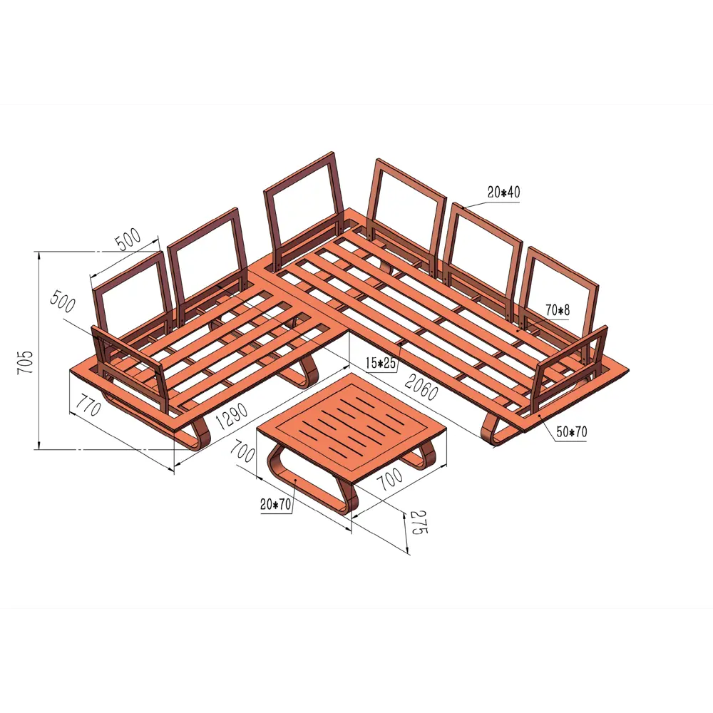 BEGINIA Bering — садовый комплект с подушками для 5 персон 89384559 STLM-1578115 - Вид №12