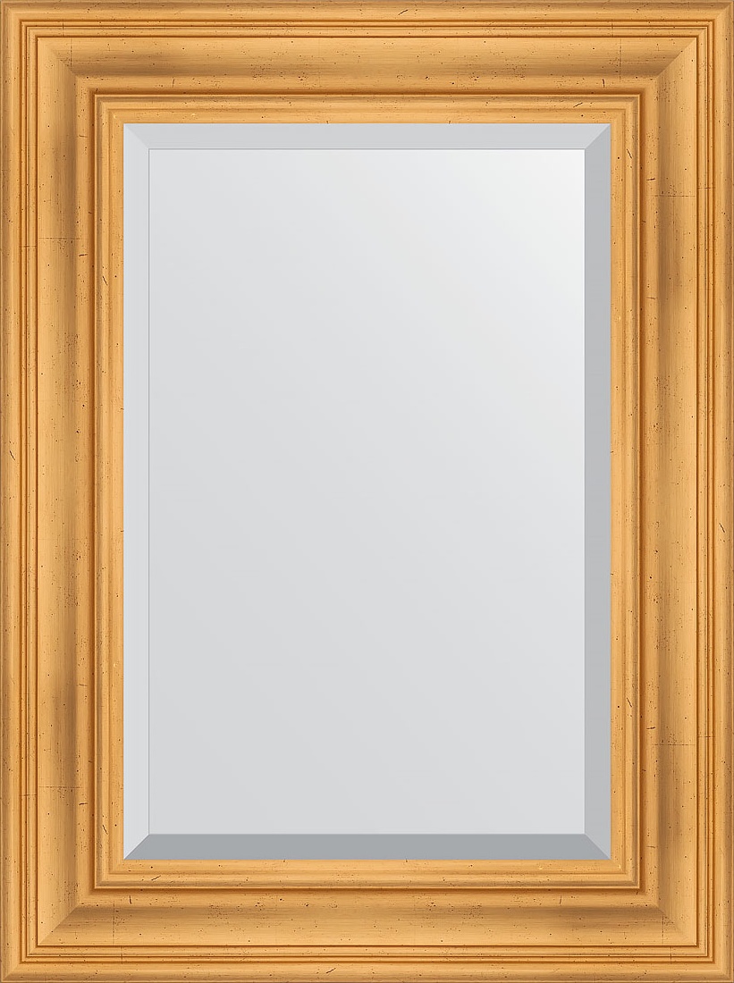 BY 3392 Зеркало с фацетом в багетной раме - травленое золото 99 mm EVOFORM Exclusive