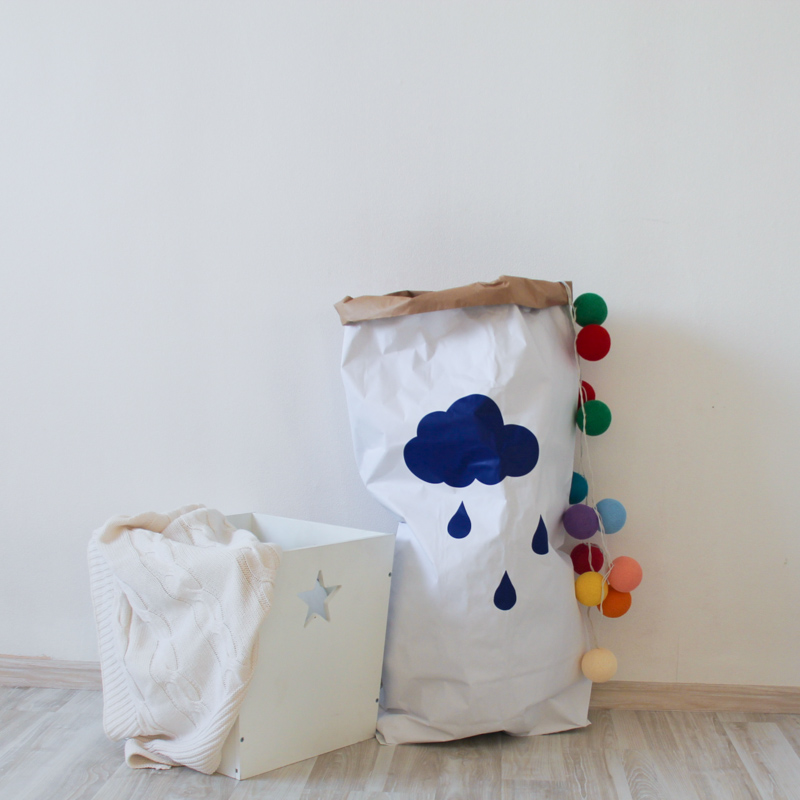 Эко-мешок для игрушек Rain из крафт бумаги VAMVIGVAM  282064 Белый;бежевый Santreyd  - Вид №3