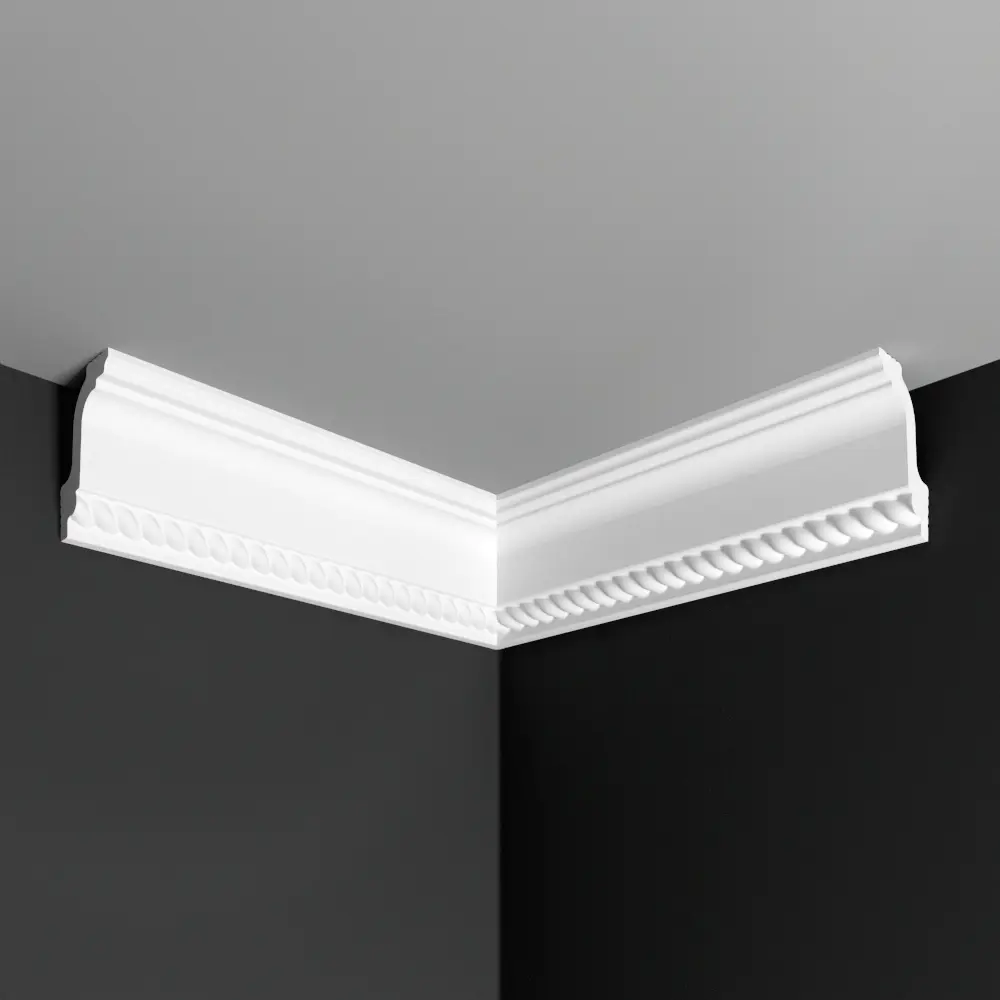 Угол внутренний для плинтуса пенополистирол Де-Багет ДП 07/60 белый 34x50 мм STLM-2045681