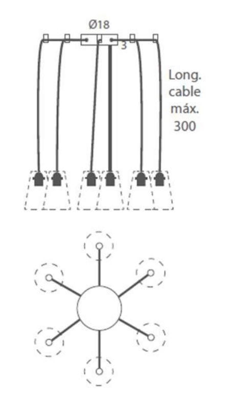 Регулируемая веревка и металлическая светодиодная подвесная лампа Olé Lighting Kit Pop-Up ARCH-00071946 - Вид №8