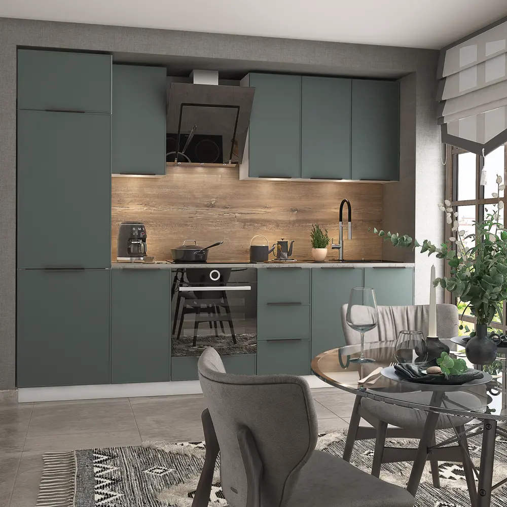 Фальшпанель Konsensa Инта для кухонных шкафов 10×102 см зеленый МДФ 89417920 STLM-1585284 - Вид №4