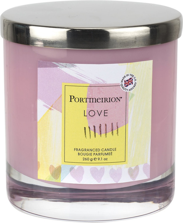 10623564 Portmeirion Свеча в банке с крышкой Portmeirion "Любовь" 9см Воск 