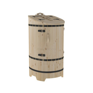 1661 Фитобочка со скосом "Стандарт" цвет натуральный, фурнитура черная Alyarus