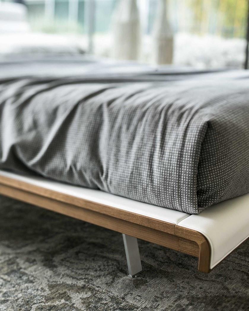 ZANETTE Кровать из орехового дерева с мягким изголовьем Aragona sun-id-1481783 - Вид №7