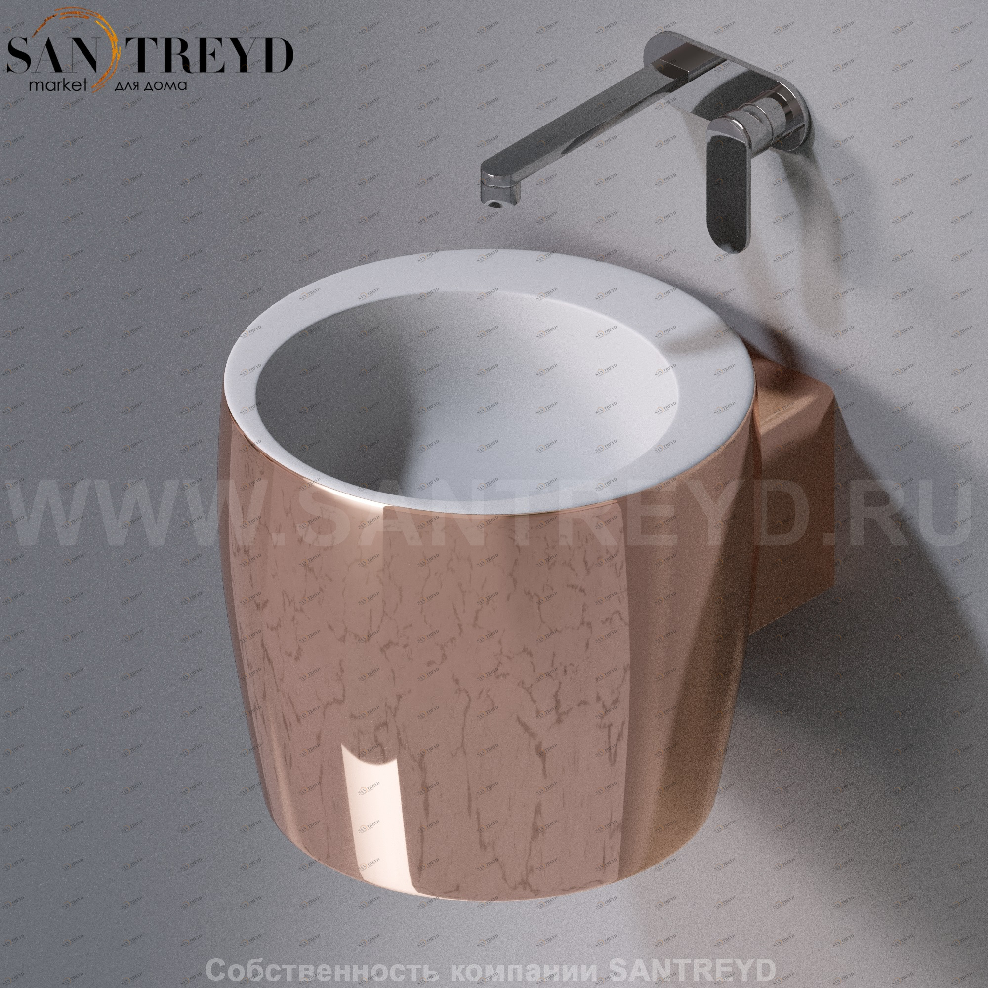 L102T0R0V1.257 Подвесная раковина настенная круглая A. e T. Italia SPOT AeT ITALIA TOTEM