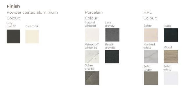 Квадратный алюминиевый стол и столешница из керамогранита POINT Origin ARCH-00090107 - Вид №7