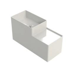 L469T0RPV1.100 Подвесная раковина прямоугольная с полкой A. e T. Italia KOMBO Белый глянцевый AeT ITALIA