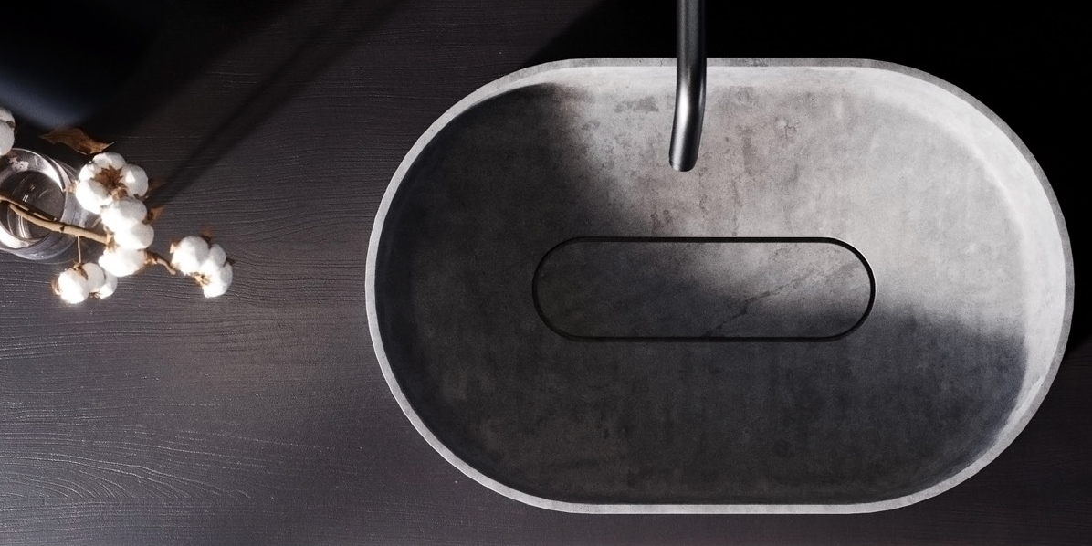 WВ608GRAFIT Накладная раковина на столешницу  овальная BetOn  - Вид №1
