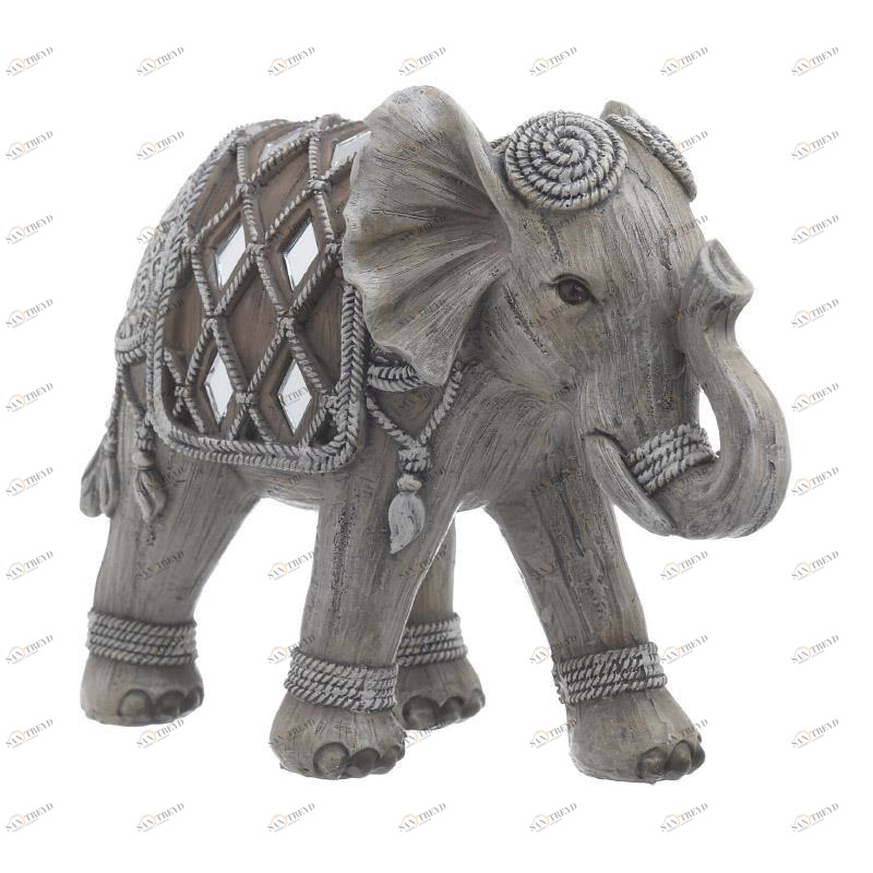 Статуэтка коричневая "Слон" TO4ROOMS СЛОН, ЖИВОТНЫЕ 212863 Коричневый 
