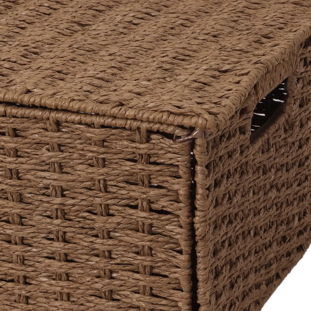 Корзина с крышкой Konsensa 18x15x30 см бумага цвет коричневый 89439447 STLM-2079603  - Вид №1