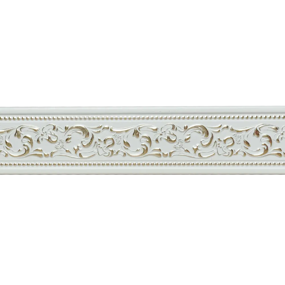 Молдинг настенный полистирол Decomaster 156-54 бело-золотой 11х50x2000 мм STLM-2131569 - Вид №1