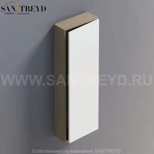 LIFT Модульный шкаф 120 см с правой дверью на доводчиках. Модули могут располагаться горизонтально и вертикально. Отделка: серый дуб и белая краска. AMOB054LZRCDX