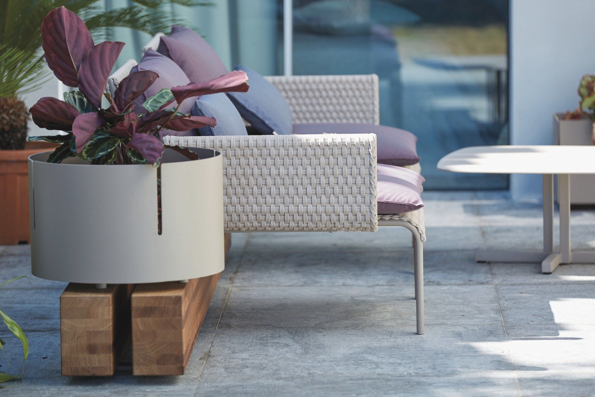 Алюминиевый низкий садовый горшок Roberti KEY WEST ARCH-00143023 - Вид №1