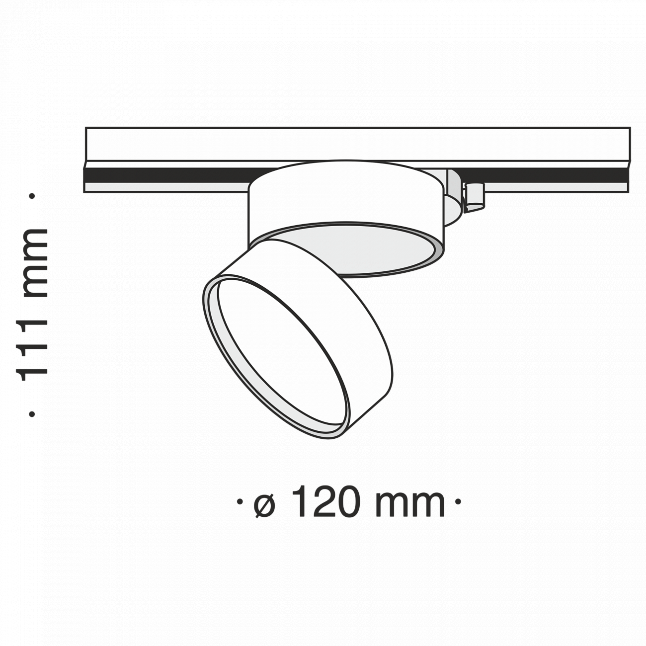 Трековый светильник черный TR007-18W3K TECHNICAL SINGLE PHASE TRACK SYSTEM 00-3956219 Черный  - Вид №1
