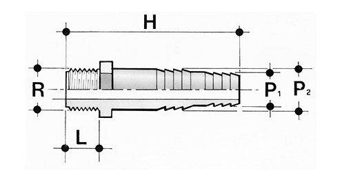 SANIT 755410206 Шланг, PVC-U, с внешним резьбовым соединением  - Вид №1