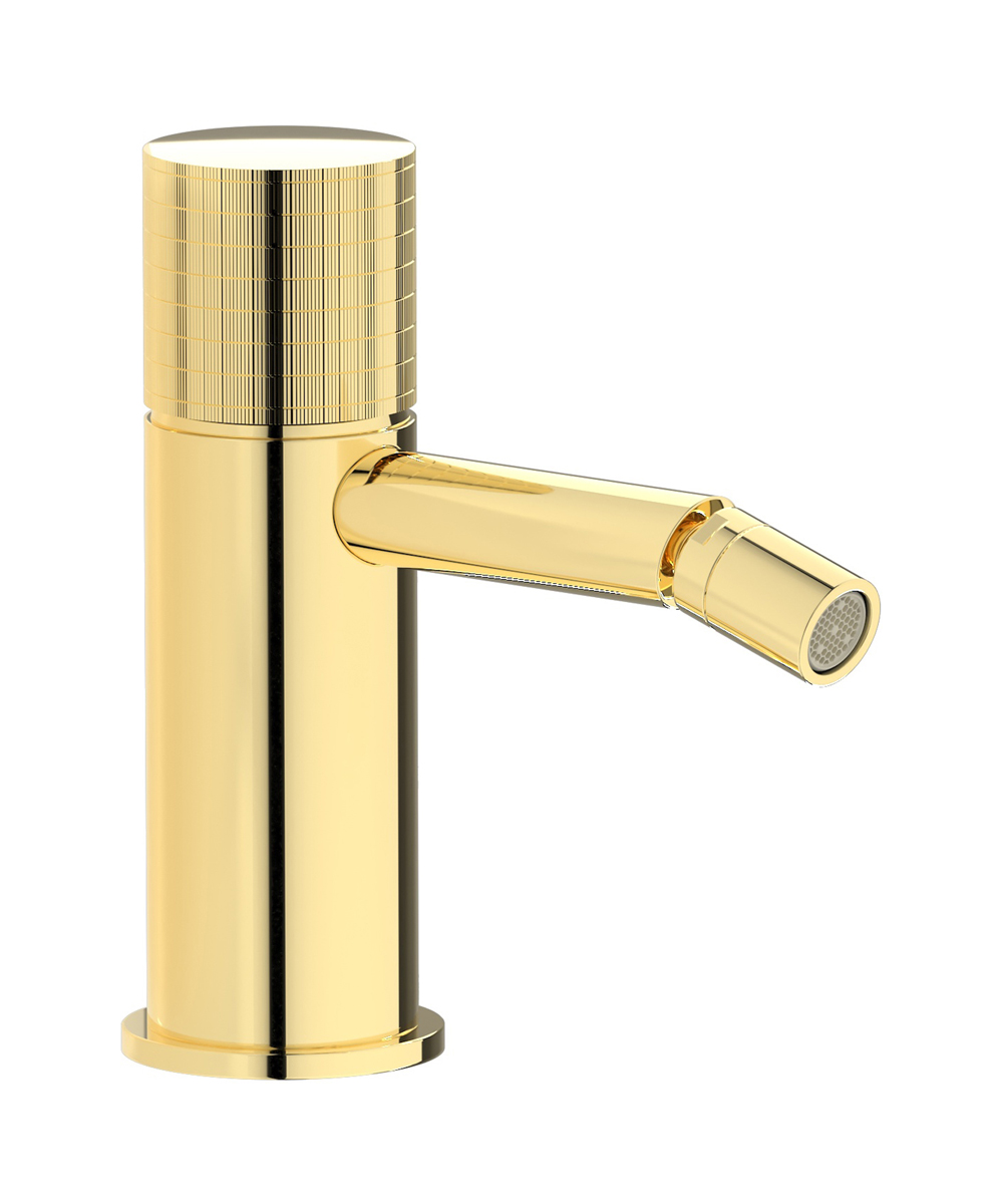 Смеситель для биде на 1 отверстие в комплекте с донным клапаном. WE ARE IB ga220ii Pale Gold Gatsby