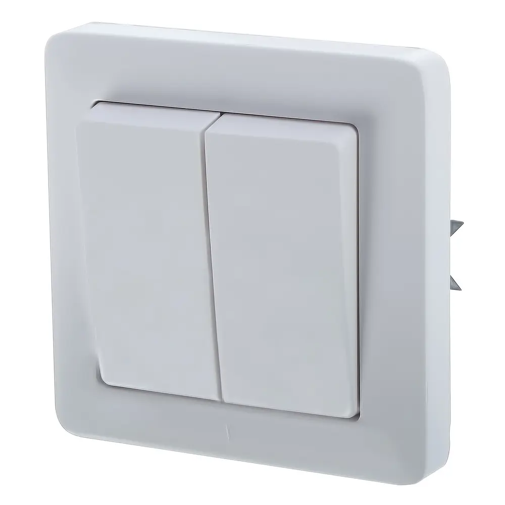 Выключатель встраиваемый Schneider Electric Хит 2 клавиши, цвет белый 11317425 STLM-2141478 - Вид №1
