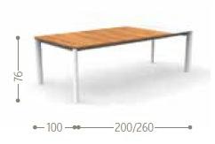 Talenti Садовый стол из тикового дерева раздвижной Domino Domtp160 / 200 - Вид №9