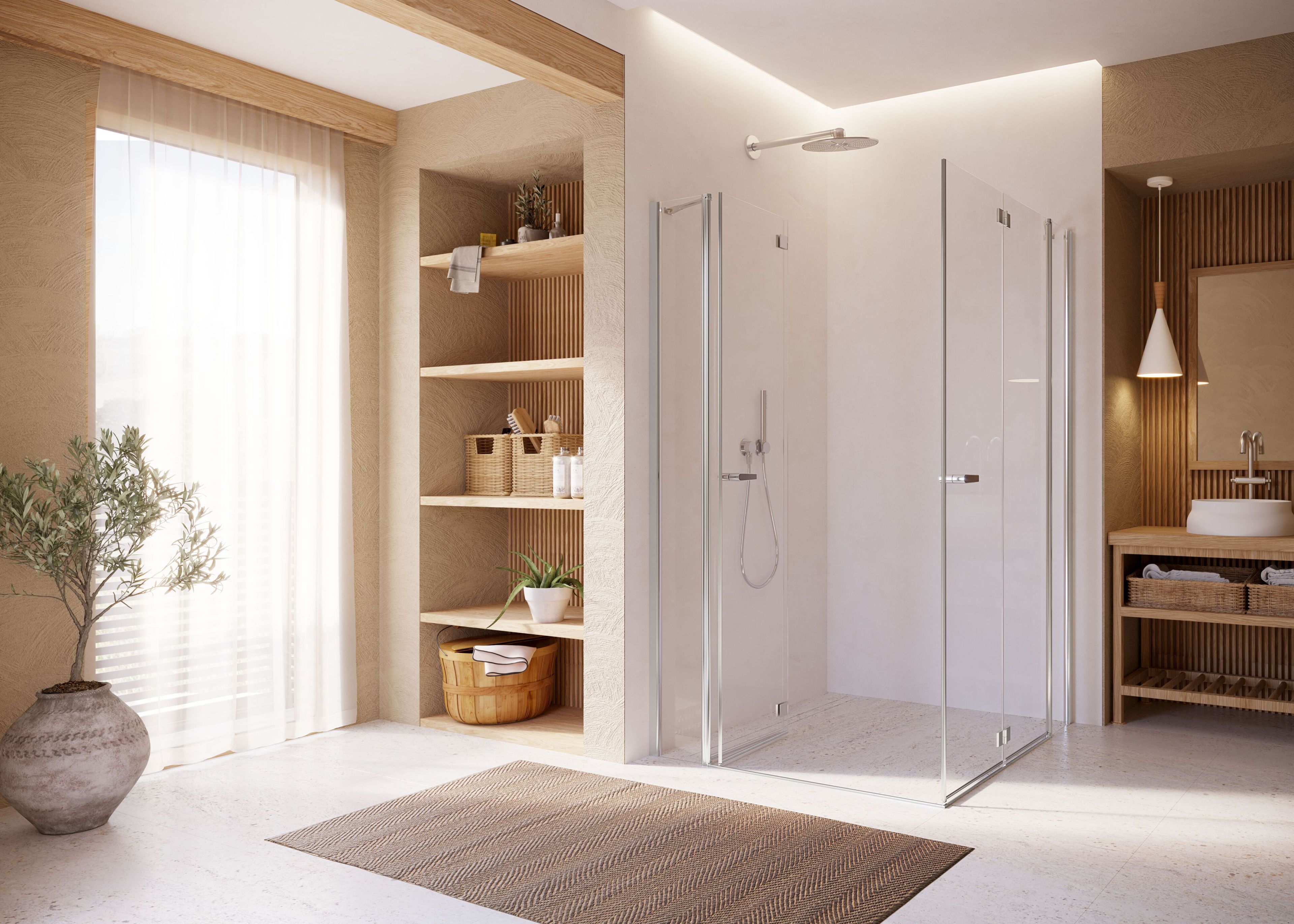 Хрустальная душевая кабина с распашной дверью DUKA Multi-S 4000 NEW ARCH-00027306 - Вид №1