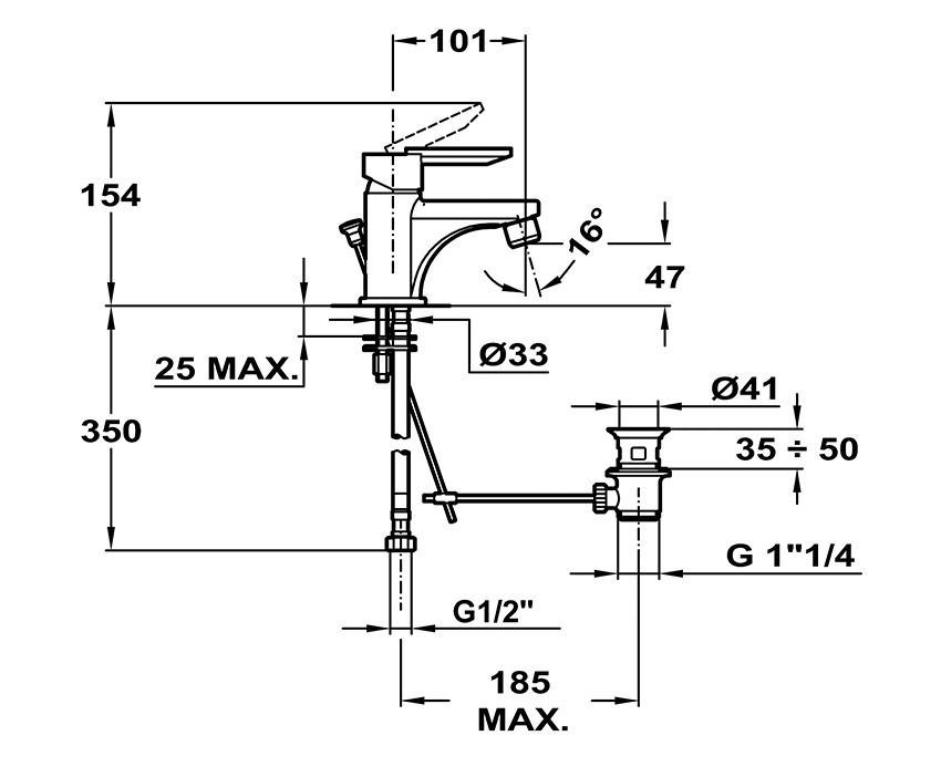 150-0033-10 Смеситель Mofem Mambo Santreyd - Вид №1