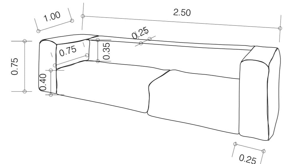 3-местный съемный льняной диван MX HOME CI-R4P / CI-L4P ARCH-00012423 - Вид №5