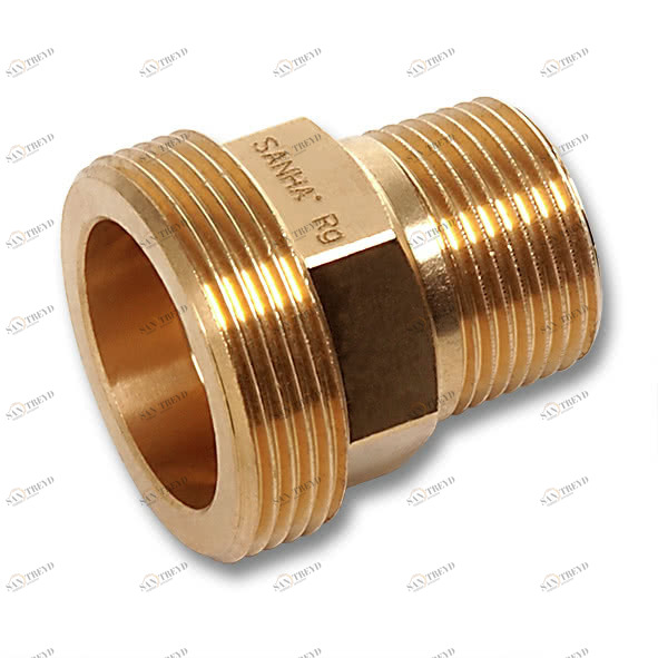 14376G341 SANHA 4376G резьб.соед. с плоск.упл., переход на НР, бронза 3/4x1 мм 