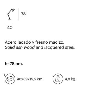 Настольная лампа из стали и дерева Pilma Денвер ARCH-00121619 - Вид №4