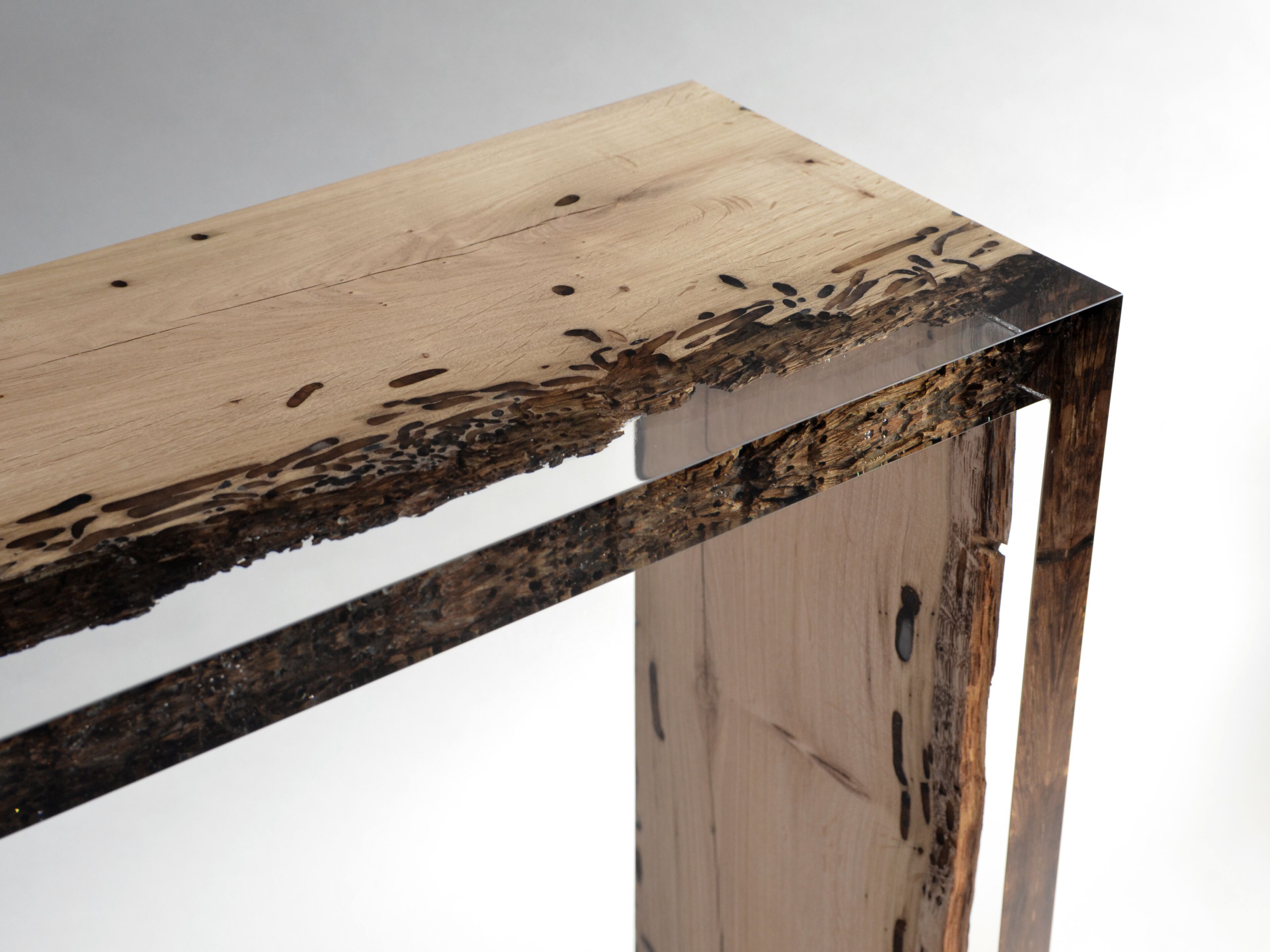 Прямоугольная консоль из дуба и смолы alcarol Bricola ARCH-00098722 - Вид №5