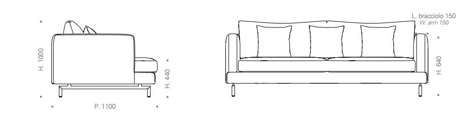 Угловой диван из ткани Kico Living Complements ARCH-00084909 - Вид №4