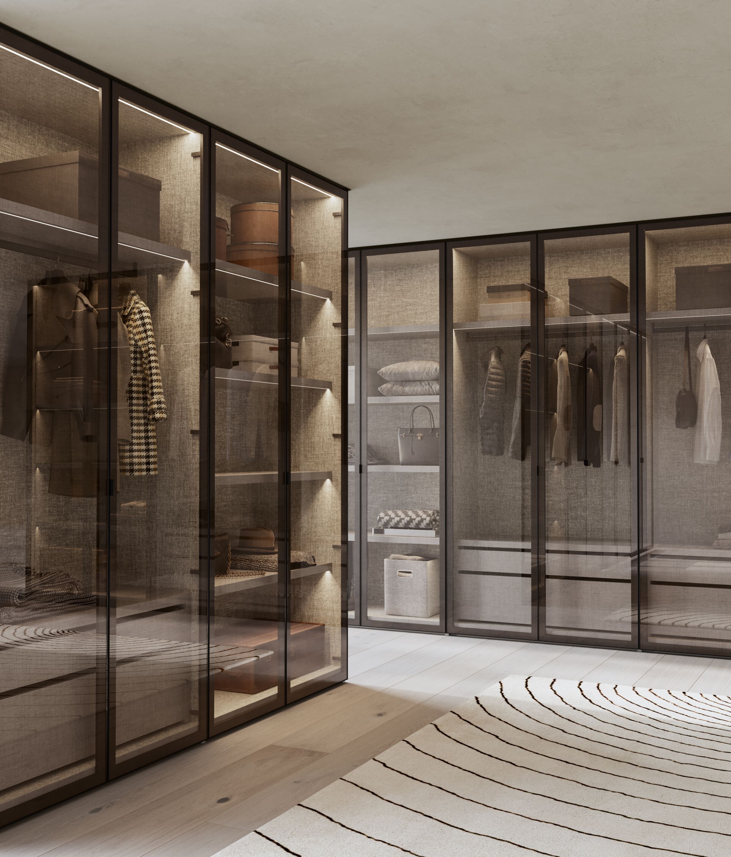 Модульный шкаф со стеклянной распашной дверью Dall'Agnese Wardrobe Collection ARCH-00098116 - Вид №1