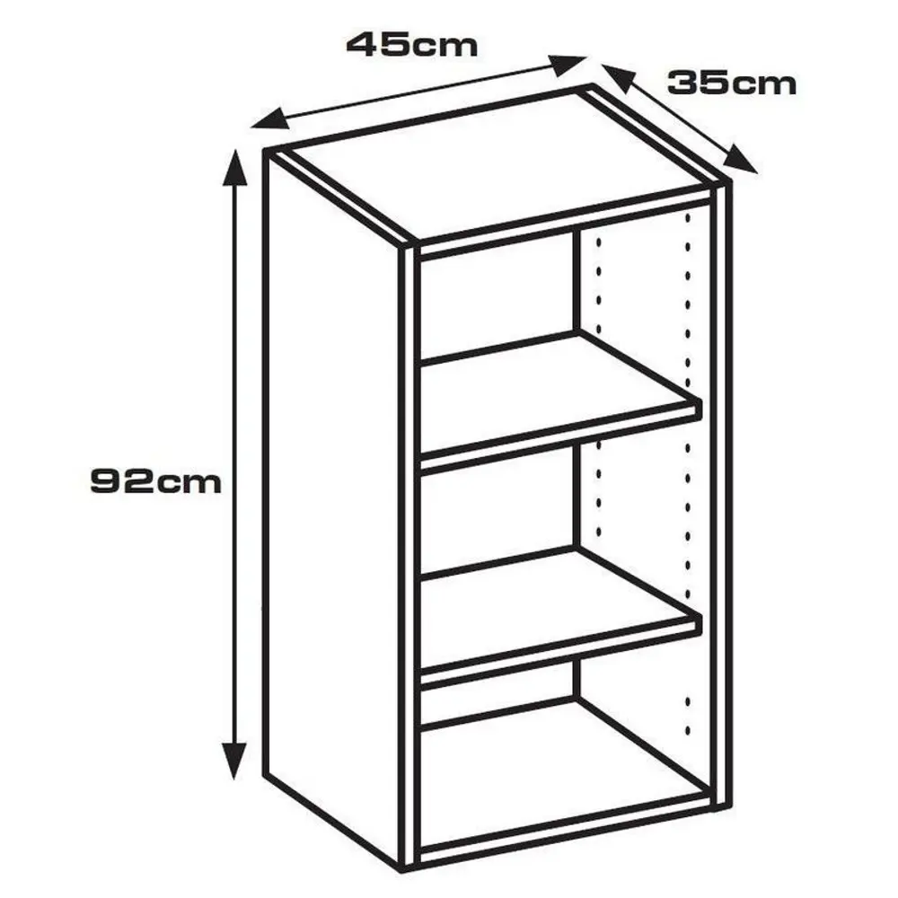 Каркас навесной 45x92x35 см, ЛДСП, цвет белый DELINIA STLM-2189462 - Вид №7