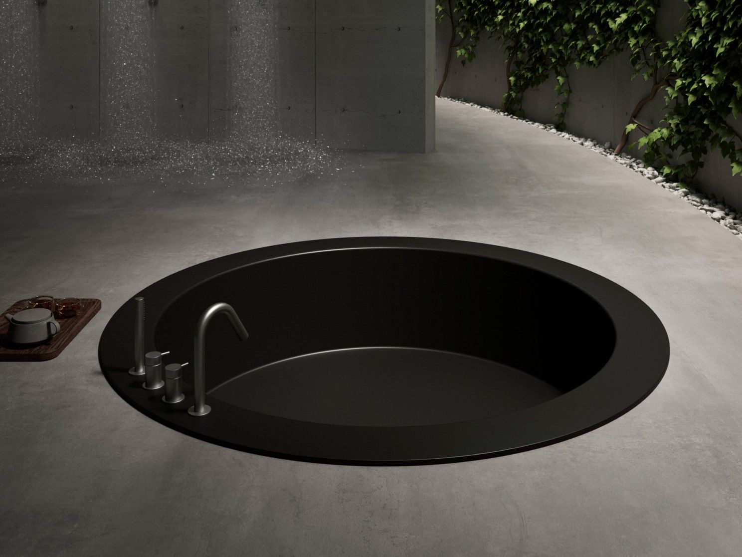 Круглая встраиваемая ванна Corian® Rexa уникальный ARCH-00146820 - Вид №1