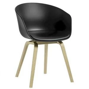Стул AAC22 с подушкой, черный со светлыми ножками