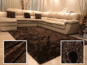 90820572 Ковер Паффи (Puffe) P001A Brown 200х300 см Прямоугольник STLM-0397318 RADJAB CARPET